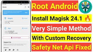 INSTALL MAGISK V241 WITH CUSTOM RECOVERY  VERY SIMPLE METHOD TO ROOT ANY ANDROID PHONE 2021 [upl. by Annaeerb446]