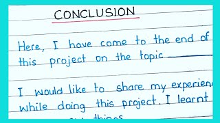 Conclusion for file  How to write Conclusion  Conclusion for project file Project File Decoration [upl. by Ahtekal]