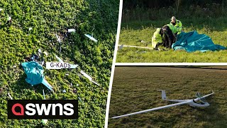 Gliders collide in midair before crashing to the ground  SWNS [upl. by Olga]