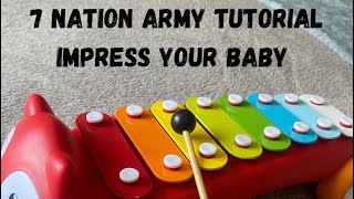 7 Nation Army on toy xylophone tutorial  Impress Your Baby [upl. by Refinnej]