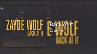 Zayde Wolf Back At It Music Used by Dude Perfect [upl. by Muhcan64]