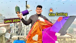 🔥Kite Cutting on Lohri 2024  Kite Flying Festival  Kites Vlog [upl. by Earazed]