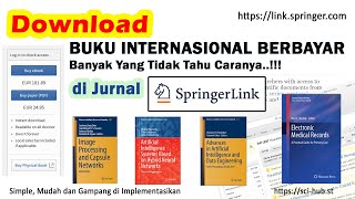 Bagaimana Download BUKU INTERNASIONAL BERBAYAR pada Jurnal LINK SPRINGER [upl. by Edla]