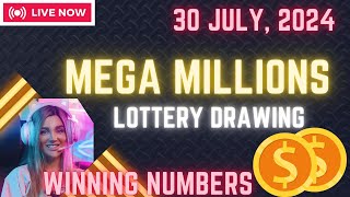 Mega Millions Lottery Drawing for July 30 2024  Live Winning Numbers amp Results [upl. by Ahsinawt]