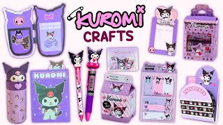 8 DIY KUROMI CRAFTS  Kuromi Stationery  Stickers Notebook Washi Tape and more [upl. by Leivad]