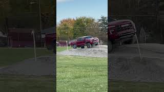 The GMC Canyon AT4X showing the new suspension DSSV in action with Elocking engaged No tire spin [upl. by Desdee]