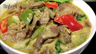 แกงเขียวหวานเนื้อ Thai Green Curry with Beef Geng Kiaw Wan Neua  RK Thai Kitchen [upl. by Sykes]