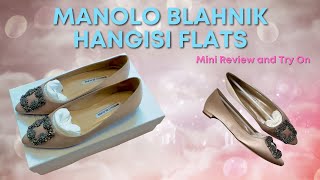 Manolo Blahnik Hangisi Flats Mini Review amp Try On  Kim Chronicles [upl. by Nicks655]