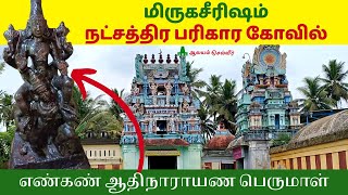 மிருகசீரிஷம் நட்சத்திரம் கோவில் Mirugasirisham Nakshatra Temple Engan Aadhi Narayana Perumal Temple [upl. by Ayita]