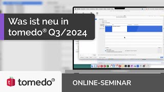 Was ist neu in tomedo® Q32024 OnlineSeminar [upl. by Llacam]