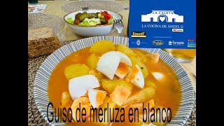 Guiso de Merluza en blanco plato de cuchara muy suave y fácil [upl. by Greggs]