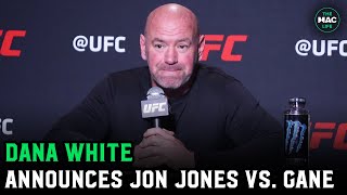 Dana White announces Jon Jones vs Ciryl Gane Releases Francis Ngannou from UFC [upl. by Veats9]