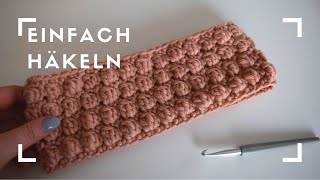 Einfaches Stirnband häkeln mit Bobbeln [upl. by Georgy]