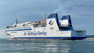 MV Barfleur Departs Poole 25424 [upl. by Eniamurt931]