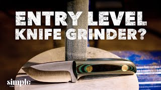 Knife Sharpening Angle Guide for 1x30 Belt Sander  Guides AWAY from Belt [upl. by Vonni967]