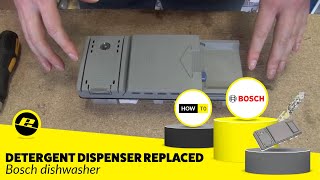 How to Replace the Dishwasher Detergent Dispenser on a Bosch Dishwasher [upl. by Issie]