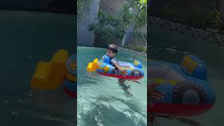 Enjoy pool party🔥swimming enjoy trending viralvideo shorts masti baby childhood ytshort [upl. by Sseb451]