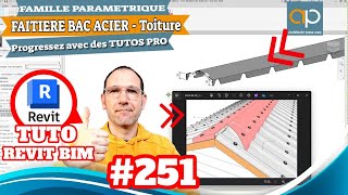 Faîtière Toiture BAC ACIER sur REVIT paramétrique  tuto gratuit en Français [upl. by Ariadne993]