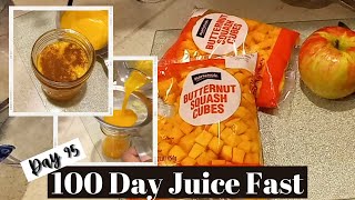 Cinnamon Apple Squash Juice  My Favorite Harvest Juice Day 95 100 Day Juice Fast [upl. by Thia]