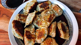 Homemade Pork Potstickers Dumpling Recipe [upl. by Kcira748]