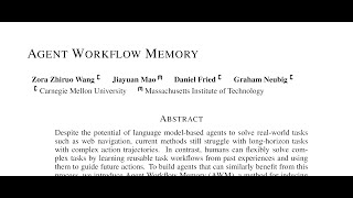 Agent Workflow Memory [upl. by Lalib]
