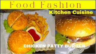 Chicken Burger Patty McDonalds KFC Style Burger Recipe by Food Fashion [upl. by Kahcztiy]