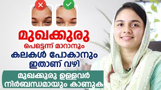 മുഖക്കുരു Acne Pimples പെട്ടെന്ന് മാറാനും കലകൾ പോകാനും ഇതാണ് വഴി [upl. by Hanej]