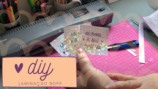 ♥ DIY Adesivos com laminação holográfica BOPP [upl. by Anatsirhc]