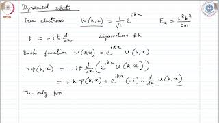 mod05lec44  Dynamical aspects of electrons in band theory [upl. by Alleiram]