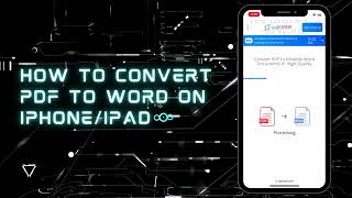 How to Convert PDF to Word on iPhone or iPad [upl. by Nnylyrehc598]