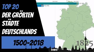 Größte Städte Deutschlands  Top 20 Chart 15002018 [upl. by Aihsenet]