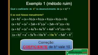 Matemática  Aula 29  Binômio de Newton  Parte 5 [upl. by Nebra880]