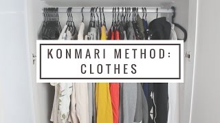 How to Organize Your Clothes KonMari Method 👚 [upl. by Ilajna666]