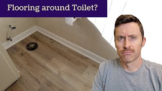 How to cut flooring around a toilet flange  Luxury Vinyl Plank Bathroom Installation Calibamboo [upl. by Berkow]