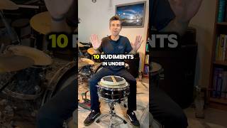 10 Drum Rudiments In Under 1 Minute Can you play the last onedrums [upl. by Ynohtona]