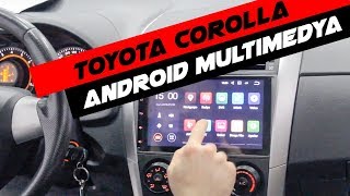 Toyota Corolla 10 Inch Android Multimedya Sistemi Montaj Uygulaması [upl. by Letnom]