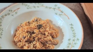 Original italienisches Steinpilzrisotto Risotto ai porcini [upl. by Eihcir]