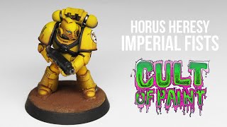 Painting Imperial Fists Space Marines  Easy recipe [upl. by Garzon857]