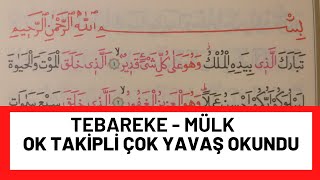 TEBÂREKE SURESİ  HER GÜN İKİ SAYFA  TAKİPLİ  YAVAŞ OKUNAN MÜLK SURESİ Sayfa 561 [upl. by Flemings]