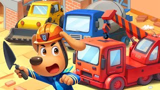 Construction Engineer  Construction Vehicles  Kids Cartoons  Sheriff Labrador  BabyBus [upl. by Bernie]