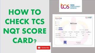 TCS NQT result score card how to check on websitetcs nqt score card [upl. by Ayerdna]