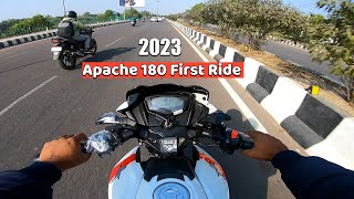 2023 Tvs Apache RTR 180 First Ride Review  Apache 180 Bluetooth Pros And Cons [upl. by Diamante]