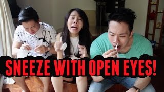 CHALLENGE 1 Sneeze With Open Eyes ft rezafs amp shandykoo [upl. by Ali]