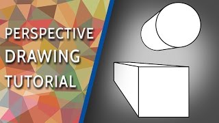 Perspective Drawing tutorial How to Create a CubeCylinder with One Point Perspective Photoshop [upl. by Arraet197]