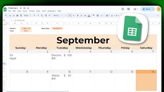 How to make a dynamic calendar in Google Sheets [upl. by Inge]