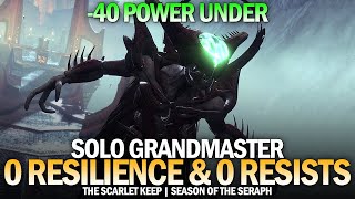 0 Resilience 0 Resists 40 Power Under  Solo GM Nightfall The Scarlet Keep Destiny 2 [upl. by Imoyaba]