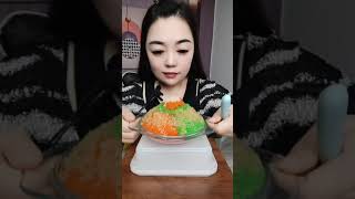 ASMR Raw shrimp with colorful flying fish roe 형형색색의 날치알을 곁들인 생새우 1302 [upl. by Esojnauj]