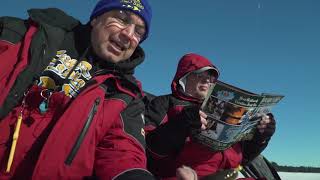 Panfish on the Chippewa Flowage Ice Fishing in Hayward Wisconsin [upl. by Atekal]