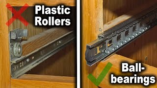 How to Replace Drawer Slides  SoftClose Full Extension Ball Bearing Drawer Slide [upl. by Macey]