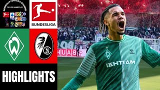 SV Werder Bremen vs SC Freiburg 19Spieltag Bundesliga Highlights [upl. by Teddie]